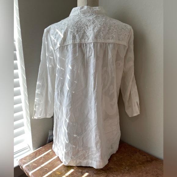 The Webster Miami At Target White Eyelet Tunic X-Large NWT - Picture 4 of 10